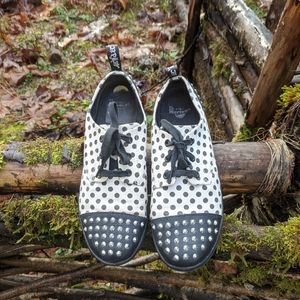 Black and White Polka Dot Dr Martens Three Eye